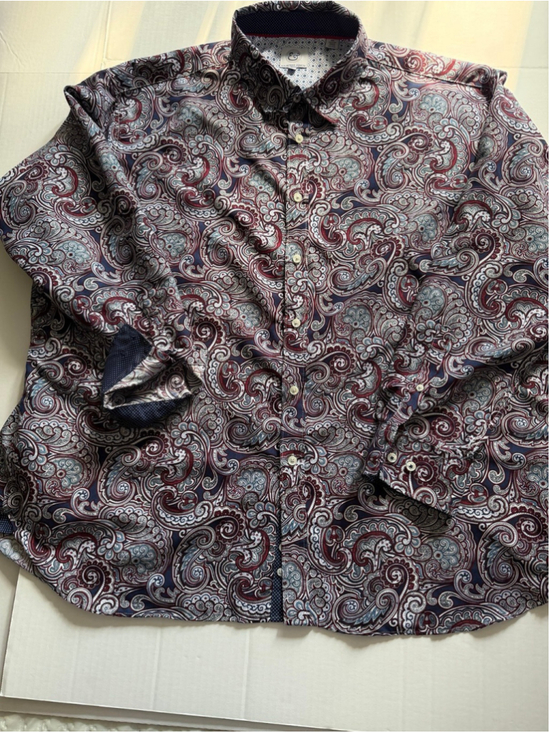 Kilburne & Finch Other - Kilburne & Finch long-sleeve men's button-up shirt navy blue, burgundy, gray